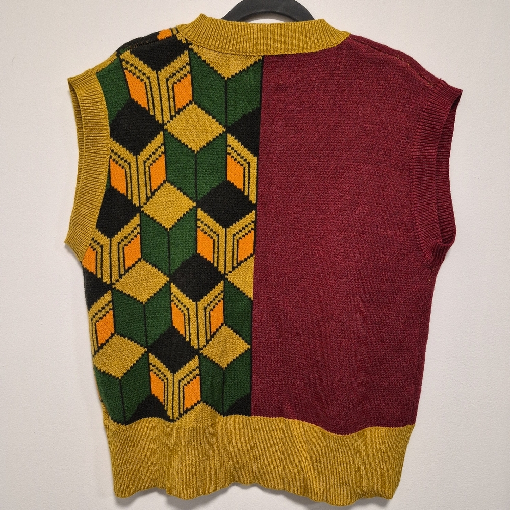 Steady Hands Giyu Tomioka Demon Slayer Sweater Vest Unisex Geometric Size S/M - Picture 8 of 13